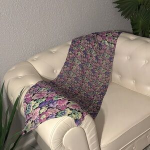 Floral Purple 💯 Silk Scarf